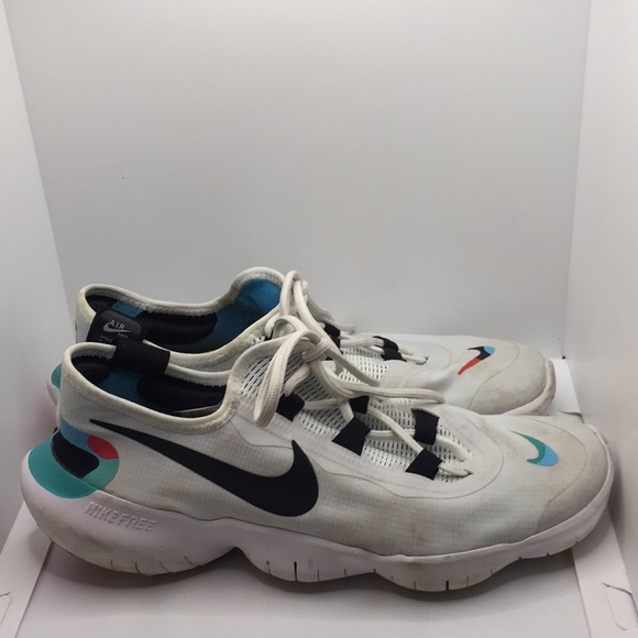 NikeFree 5.0 Mens Running Athletic Shoes White Multi Color Size 8.5 - Picture 4 of 16